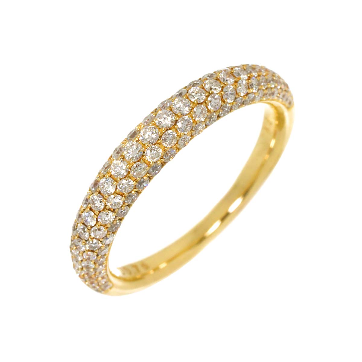Diamond 0.76ct Ring 18K YG Yellow Gold 750 5.5-5.75(US)