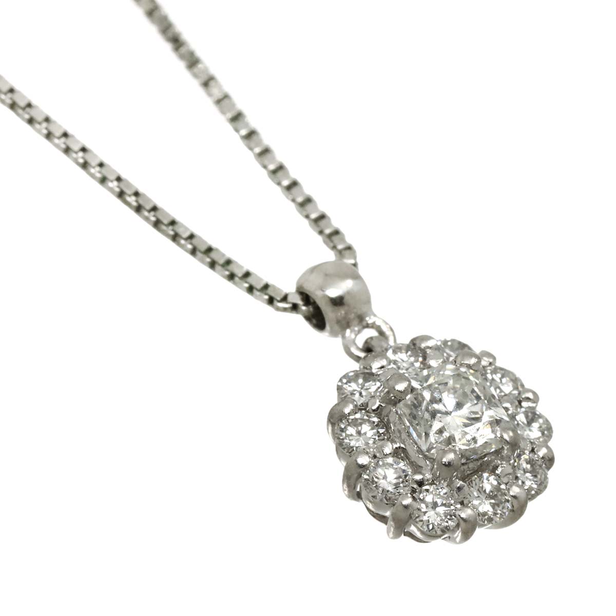 Diamond 0.28ct/0.23ct Necklace Pt Platinum