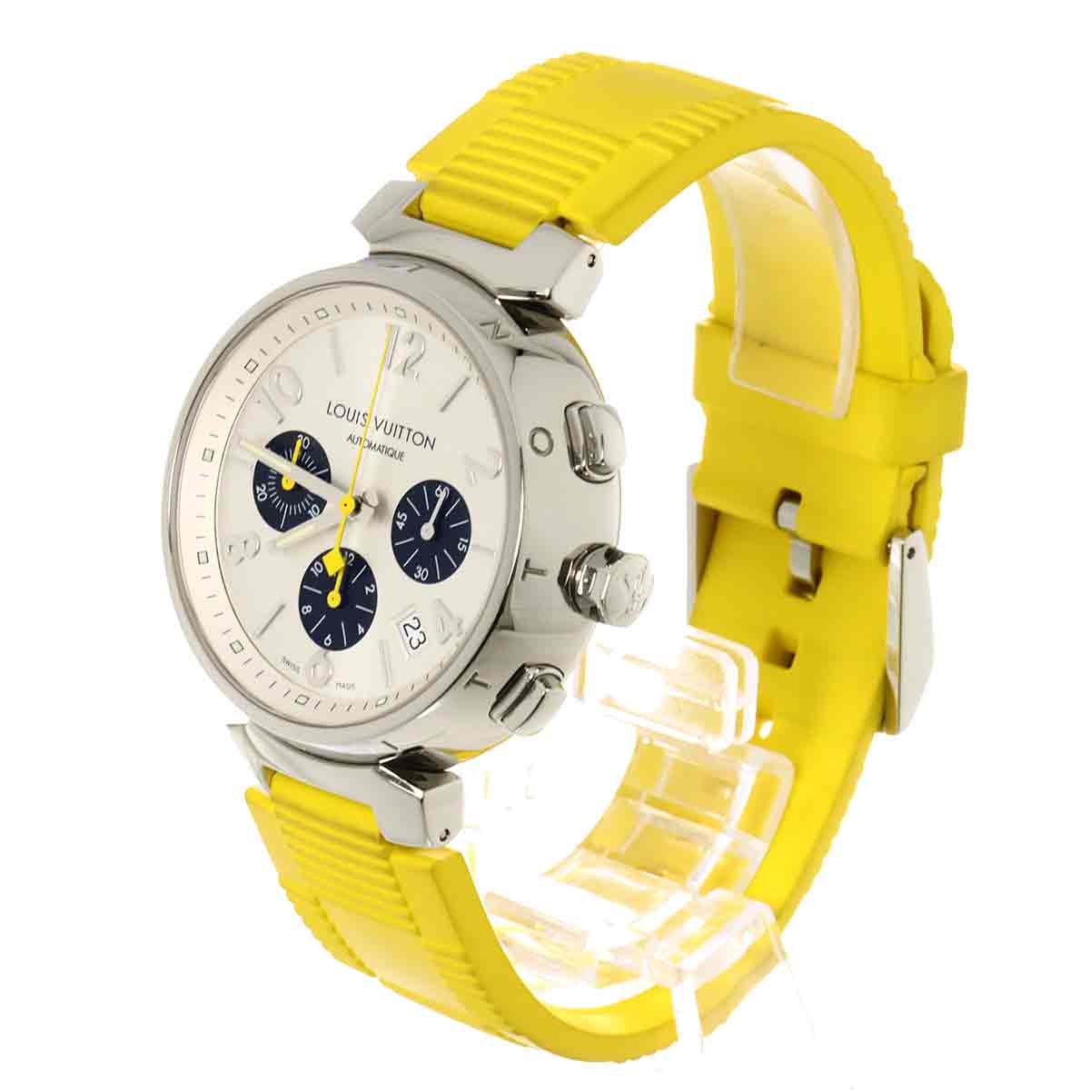 Tambour Chronograph Q112E Automatic Date Silver Dial