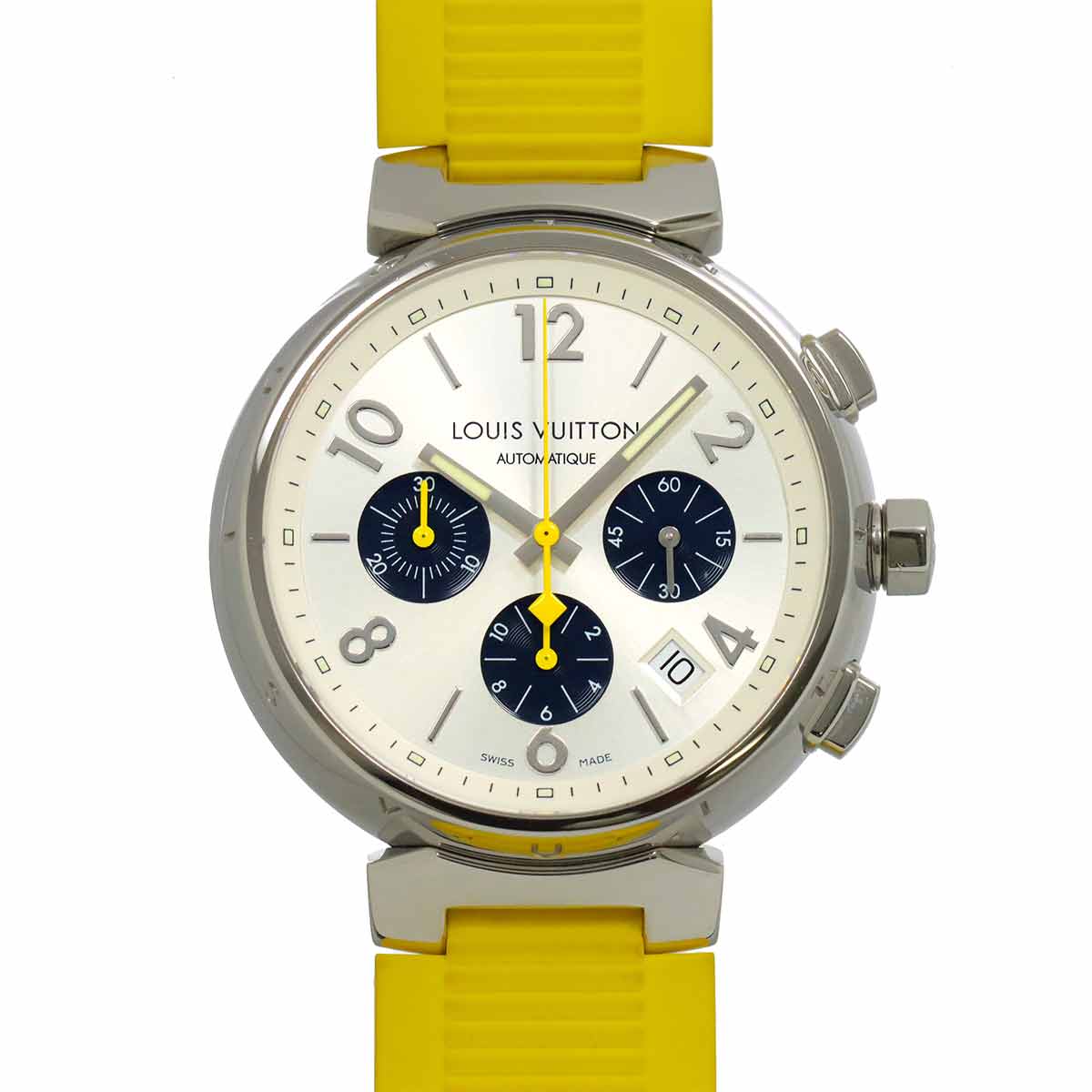 Tambour Chronograph Q112E Automatic Date Silver Dial