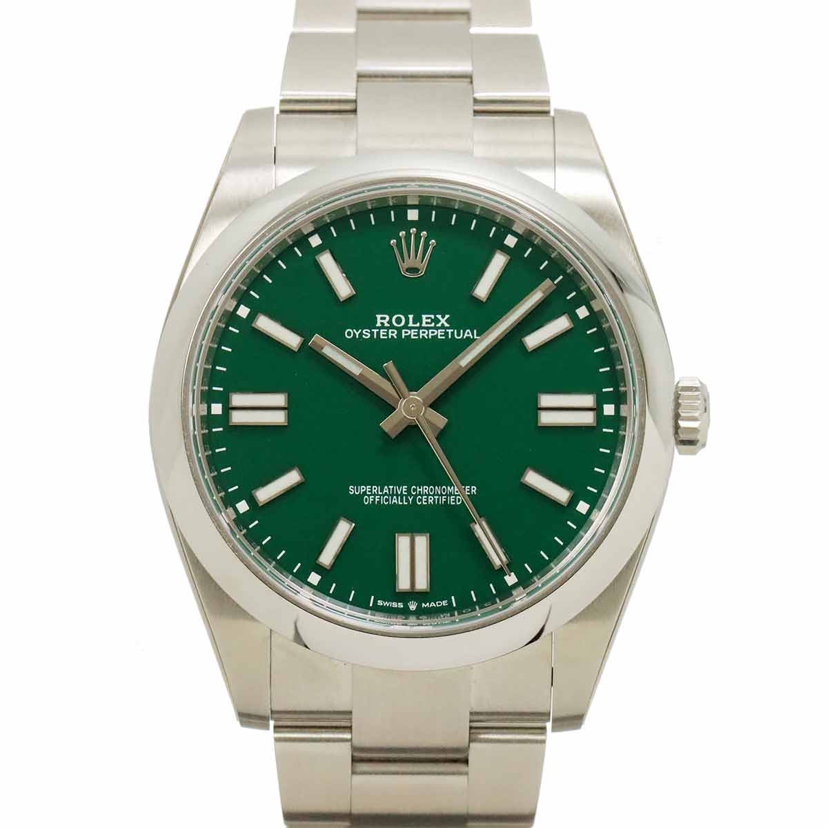 Oyster Perpetual 124300 Serial Random Automatic Green Dial