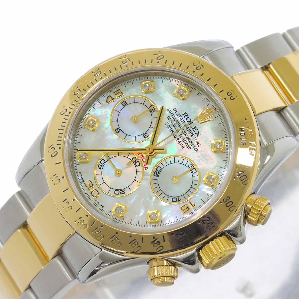 Daytona 116523NG Serial Y 750 YG White Shell Dial Mens Watch