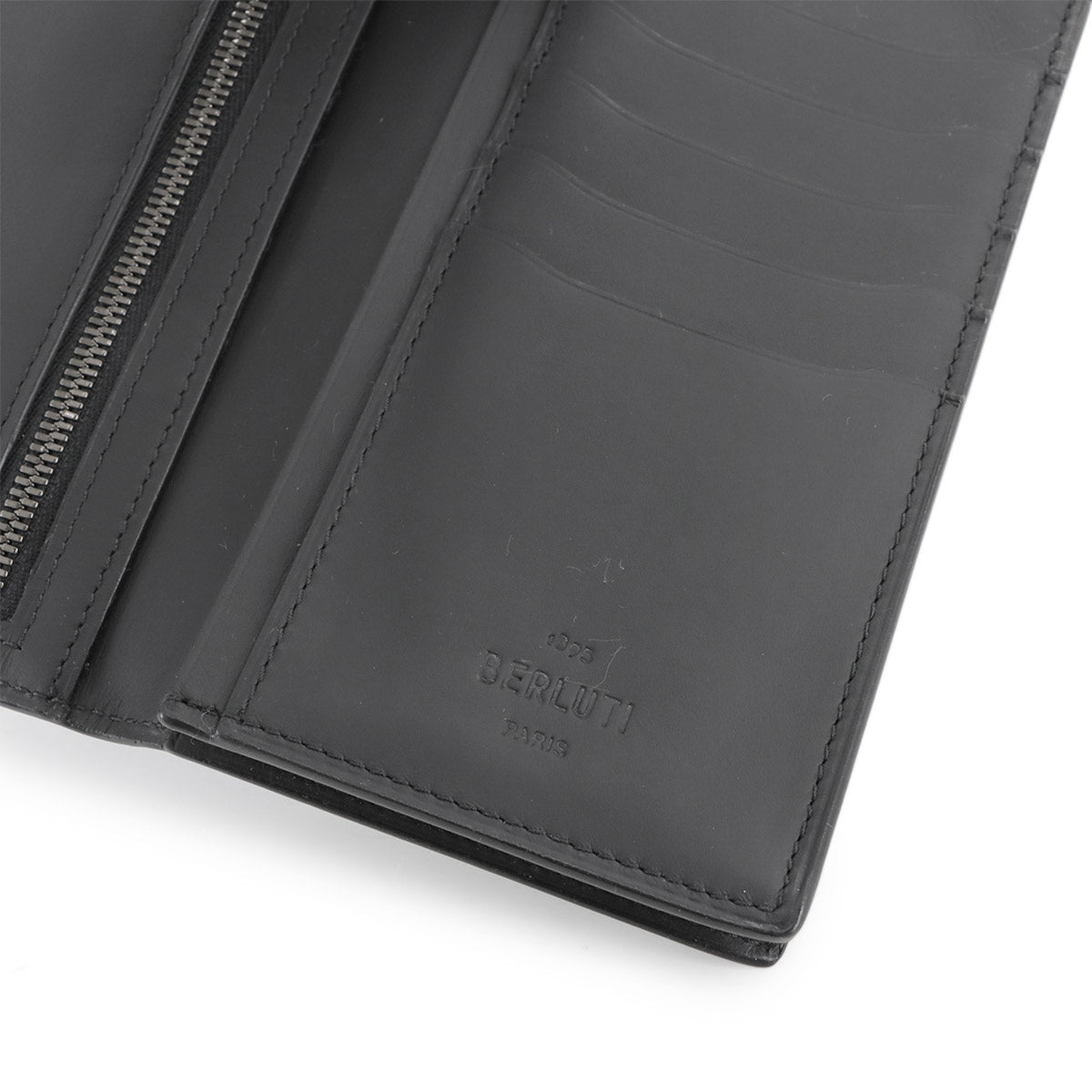 Calli Santal Scritto Long Wallet Venetian Leather Navy