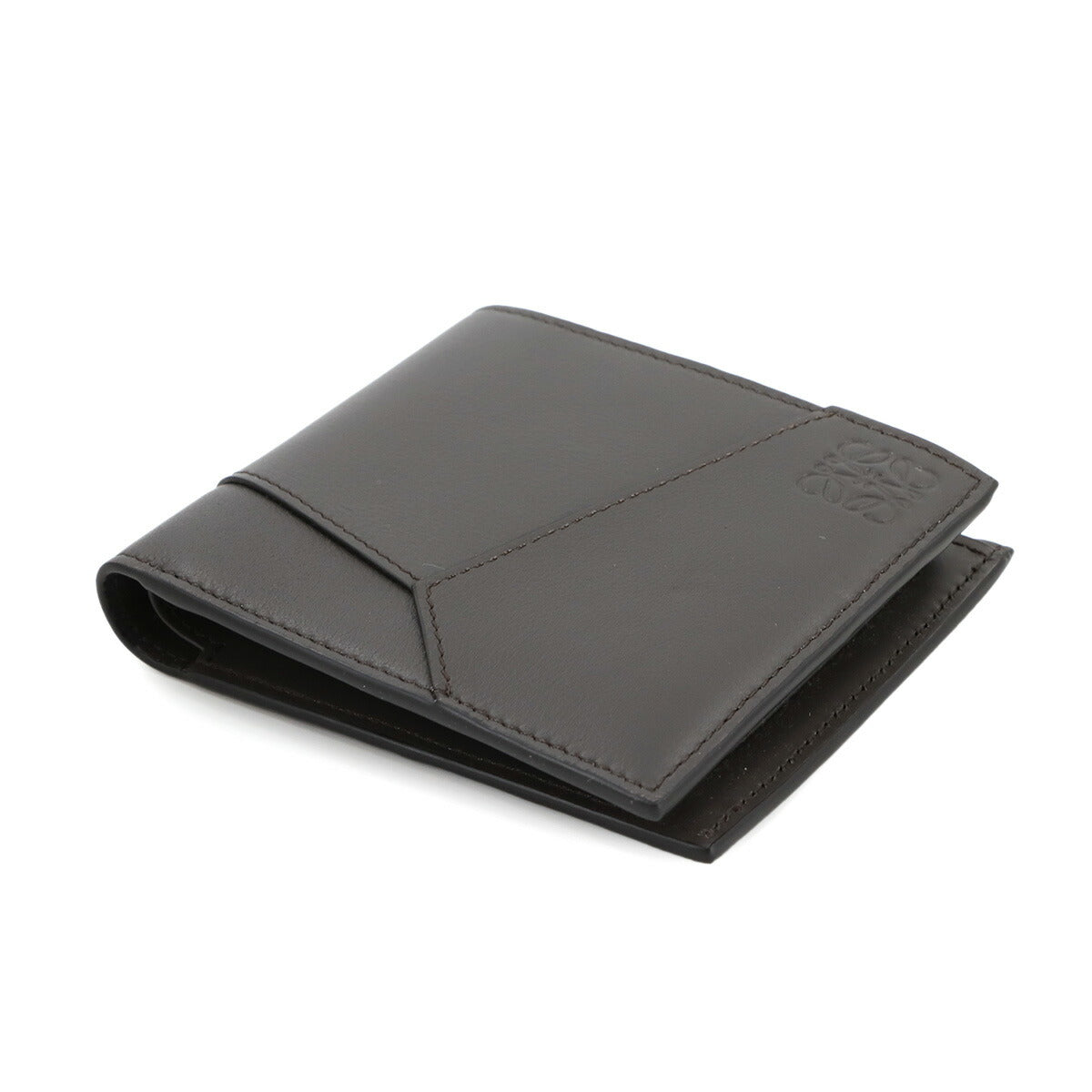 Puzzle Bifold Coin Wallet Leather Dark Gray C510501X14