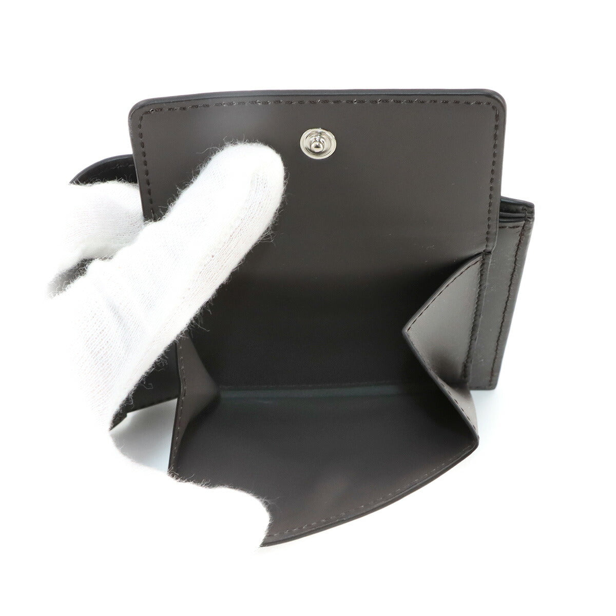 Puzzle Bifold Coin Wallet Leather Dark Gray C510501X14