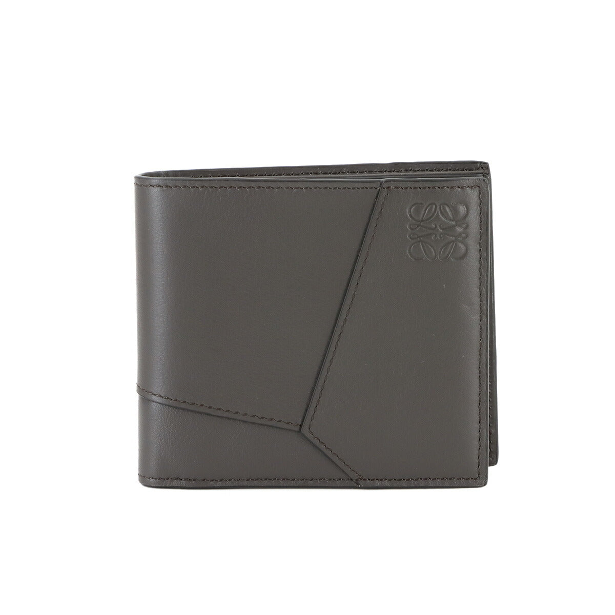 Puzzle Bifold Coin Wallet Leather Dark Gray C510501X14