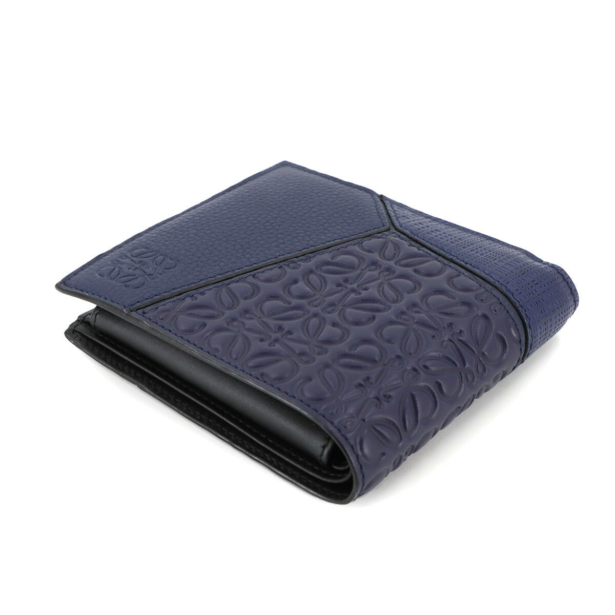 Puzzle Wallet Leather Navy 124.99.501