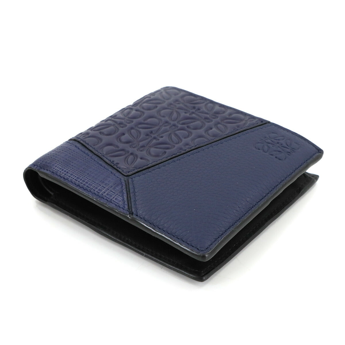 Puzzle Wallet Leather Navy 124.99.501