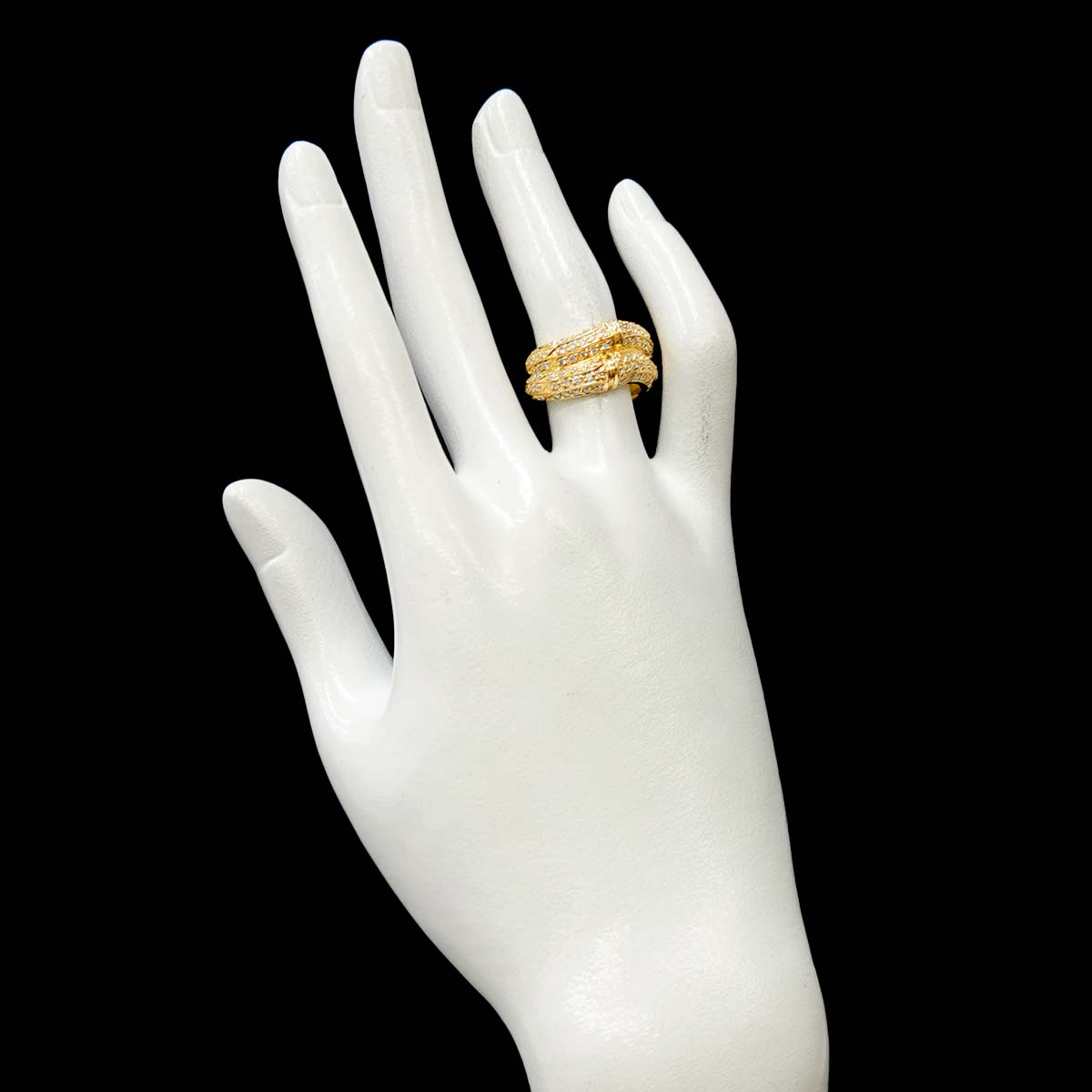 Diamond 0.83ct Ring 18K YG Yellow Gold 750 5.75-6(US)