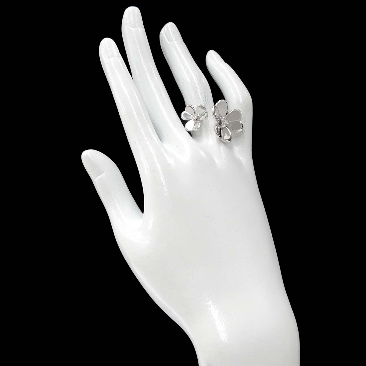 Diamond 2.32ct Ring 18K K18 WG White Gold size6.25-6.5(US)