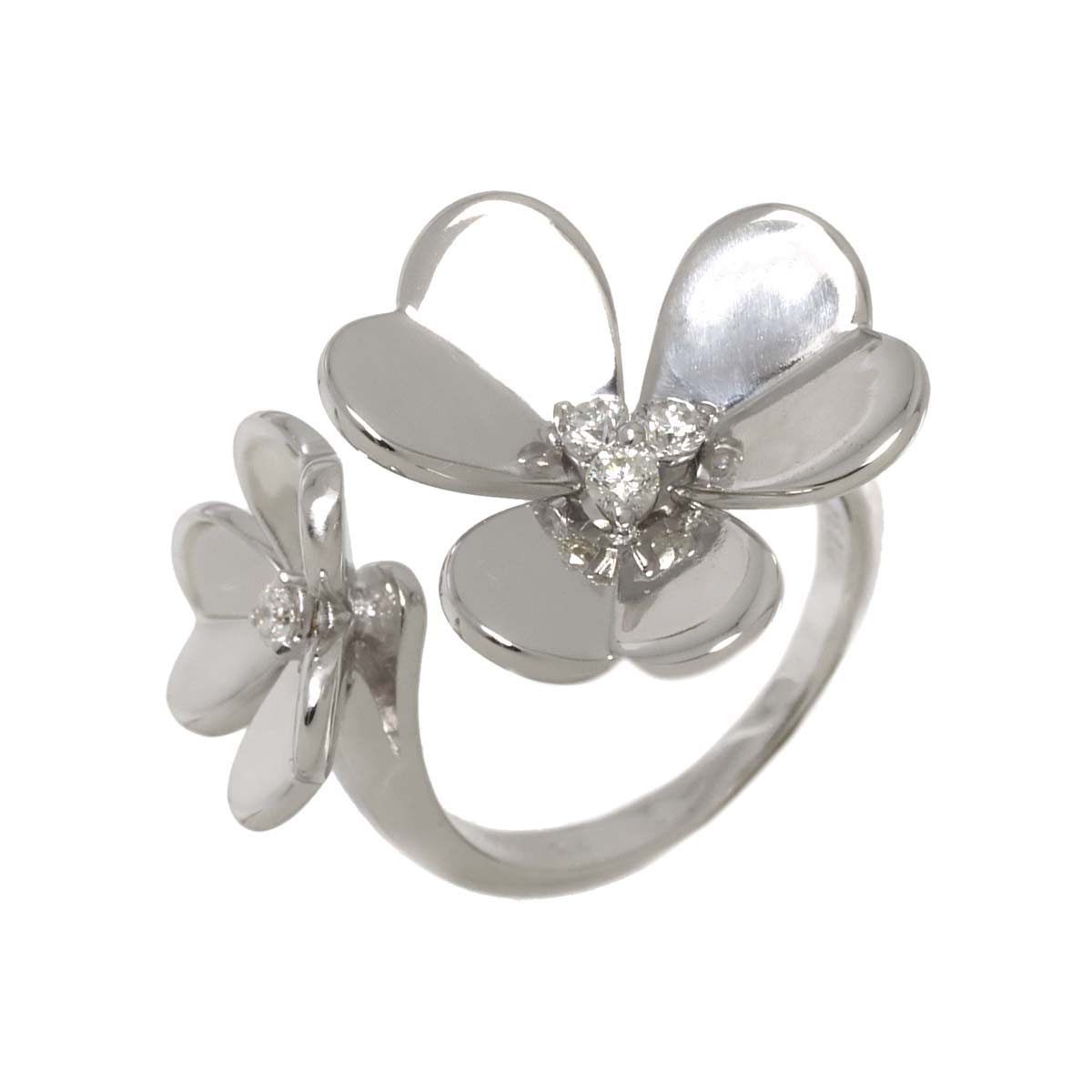 Diamond 2.32ct Ring 18K K18 WG White Gold size6.25-6.5(US)