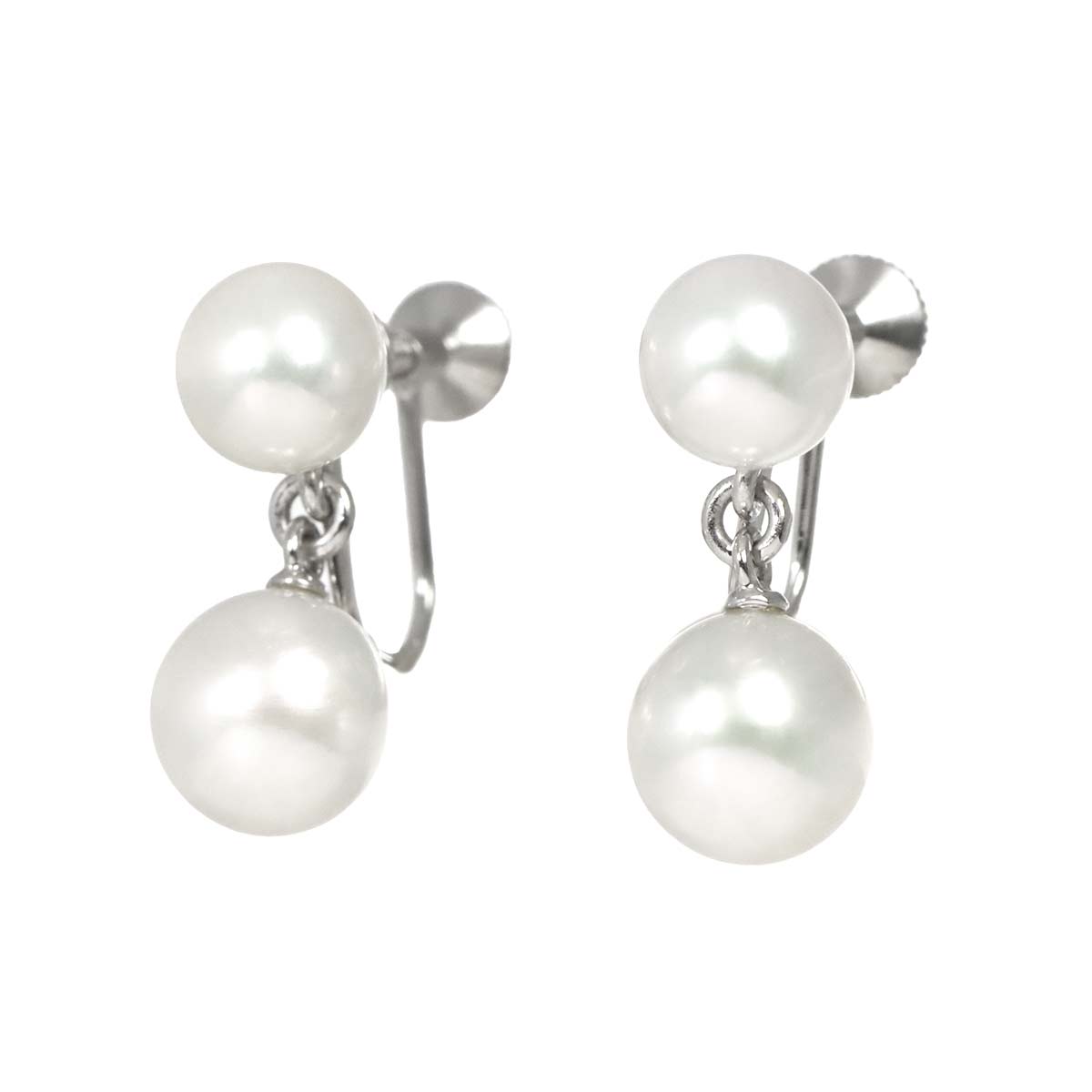 Akoya Pearl 7.1-6.2mm Earrings 18K WG