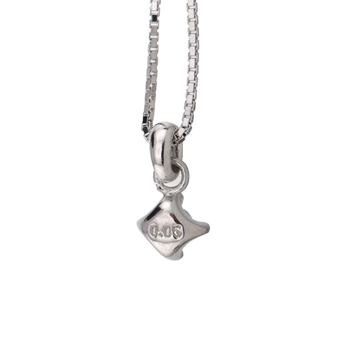 Diamond 0.05ct Necklace 18K WG White gold 750