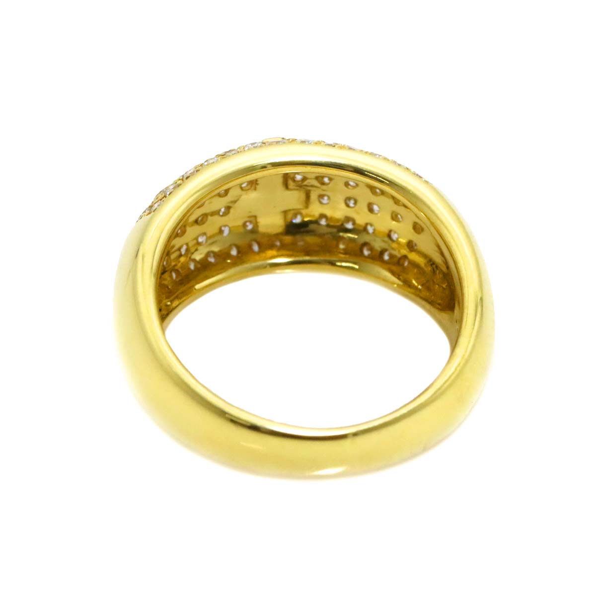 Diamond 0.70ct Ring 18K YG Yellow Gold 750 5.25-5.5(US)