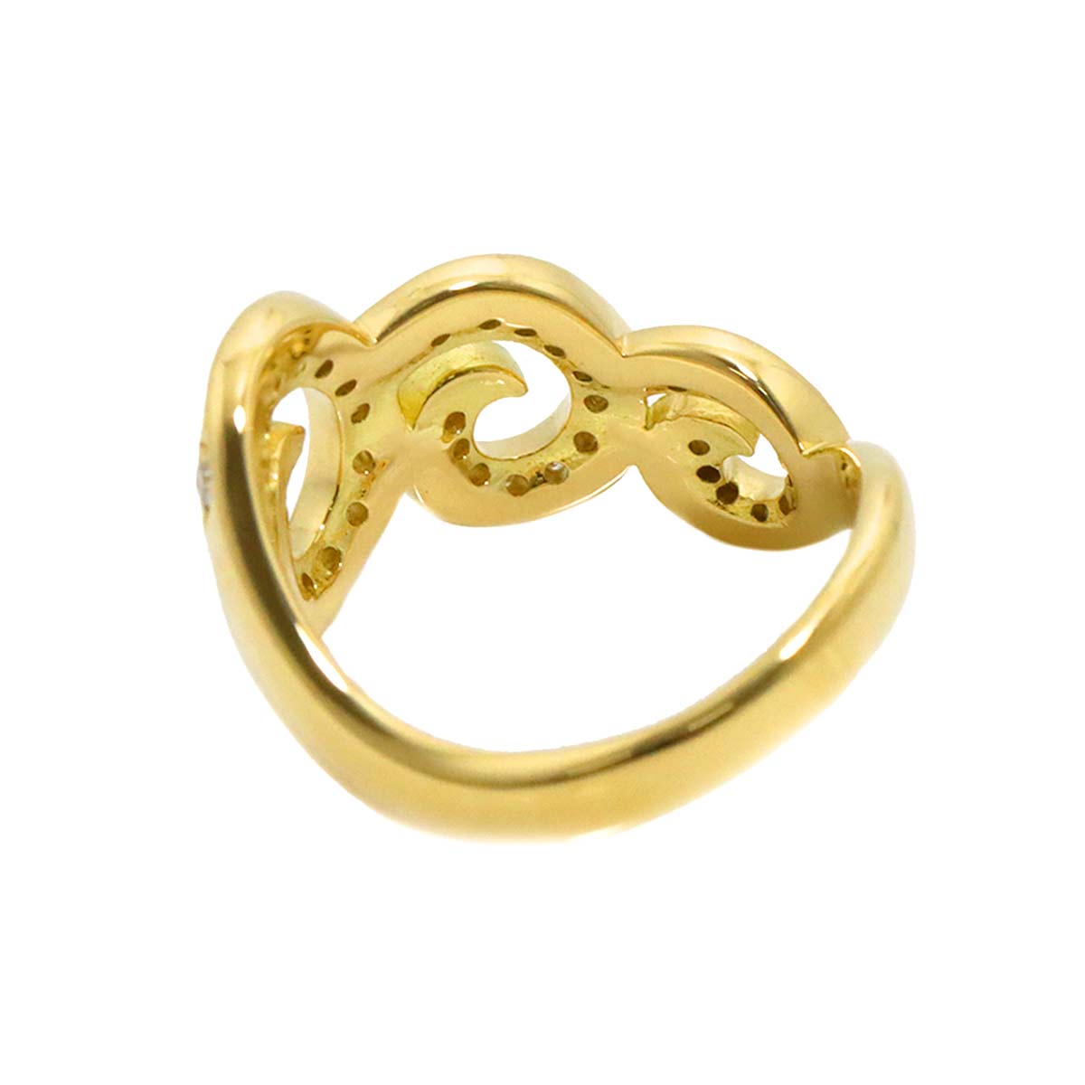 Diamond 0.36ct Ring 18K YG Yellow Gold 750 5.75-6(US)