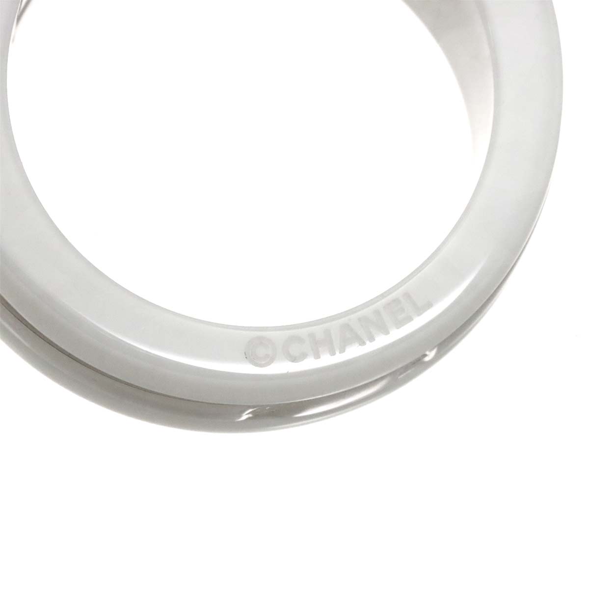 ULTRA Wide Ring Ceramic 18K WG 750 Size55 6.75(US)