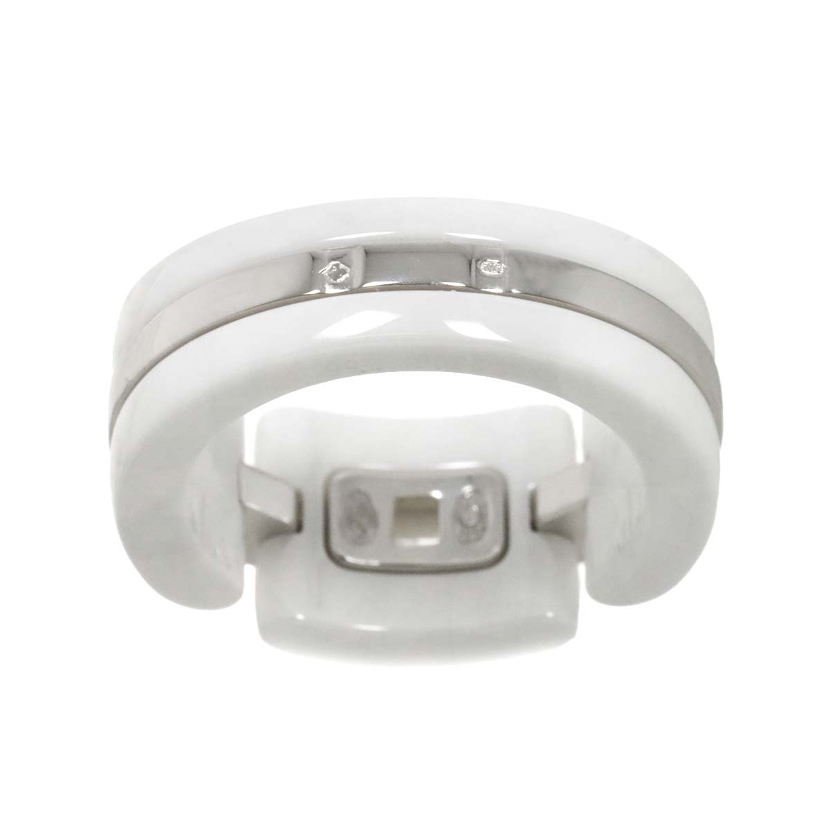 ULTRA Wide Ring Ceramic 18K WG 750 Size55 6.75(US)