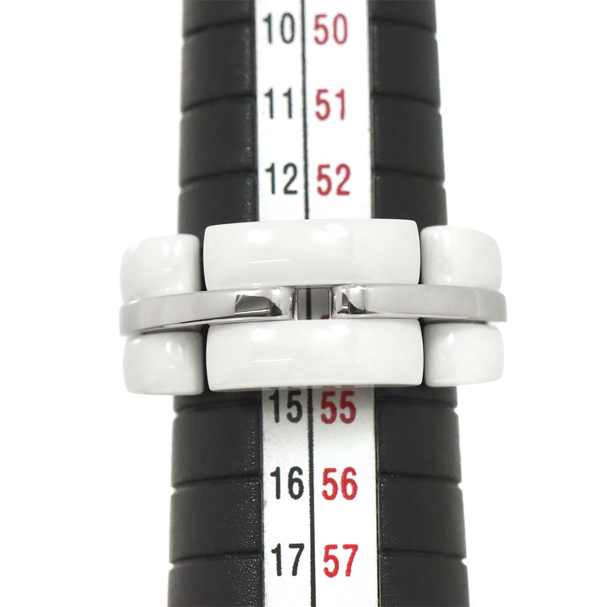 ULTRA Wide Ring Ceramic 18K WG 750 Size55 6.75(US)