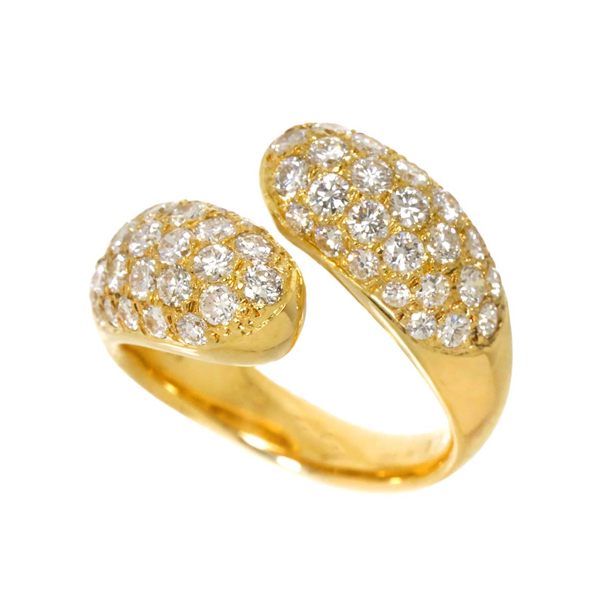 Diamond 1.55ct Ring 18K YG Yellow Gold 750 3.75-4(US)