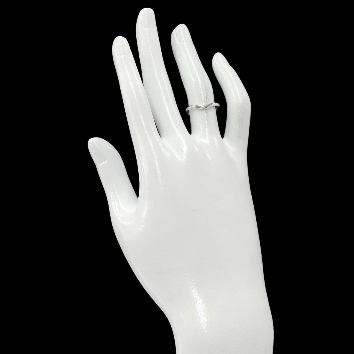 Curved Band Ring Pt Platinum size5-5.25(US)