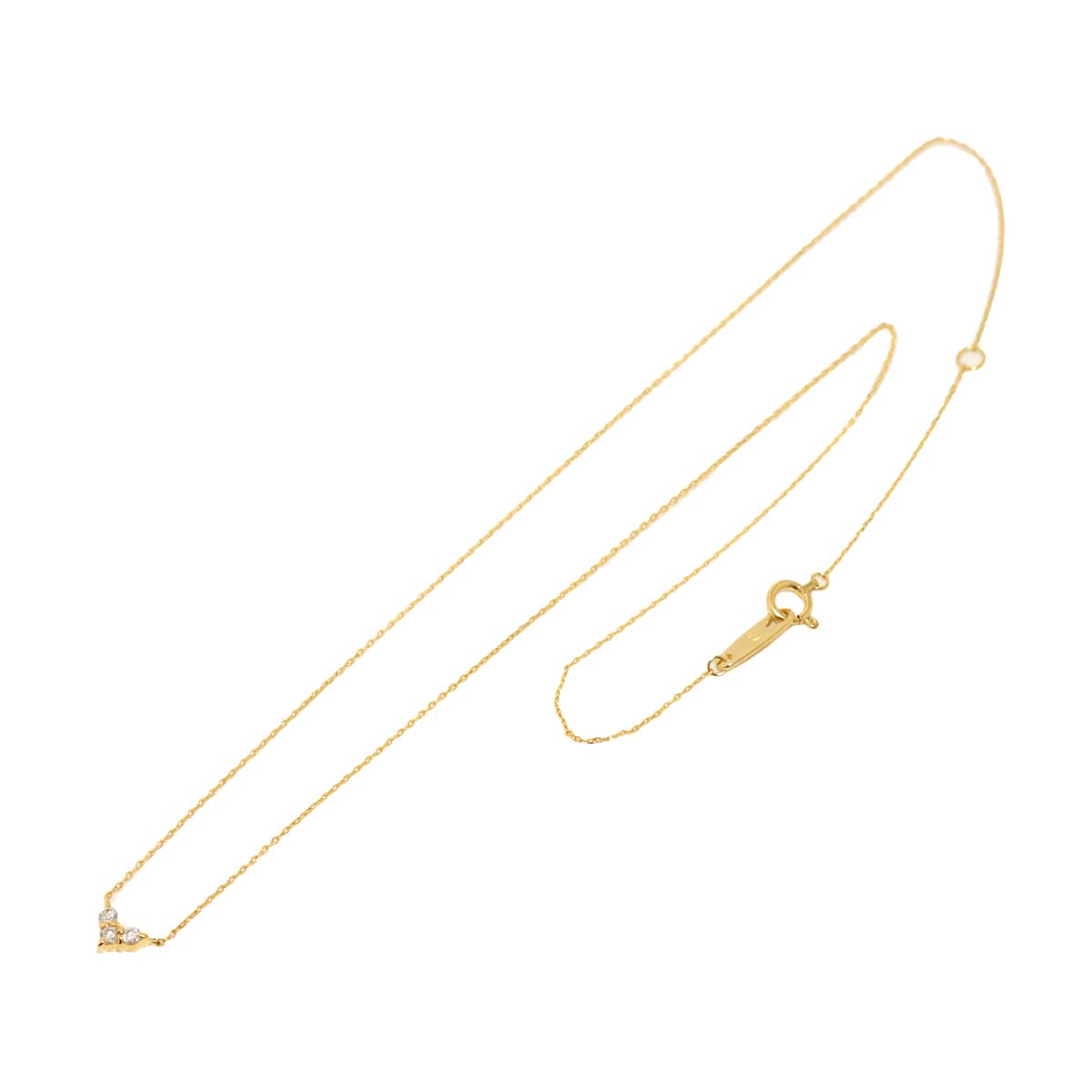 Heart Diamond Necklace 18K Yellow Gold 750