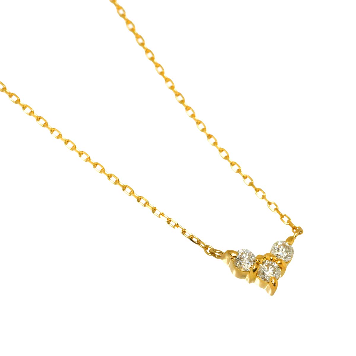 Heart Diamond Necklace 18K Yellow Gold 750
