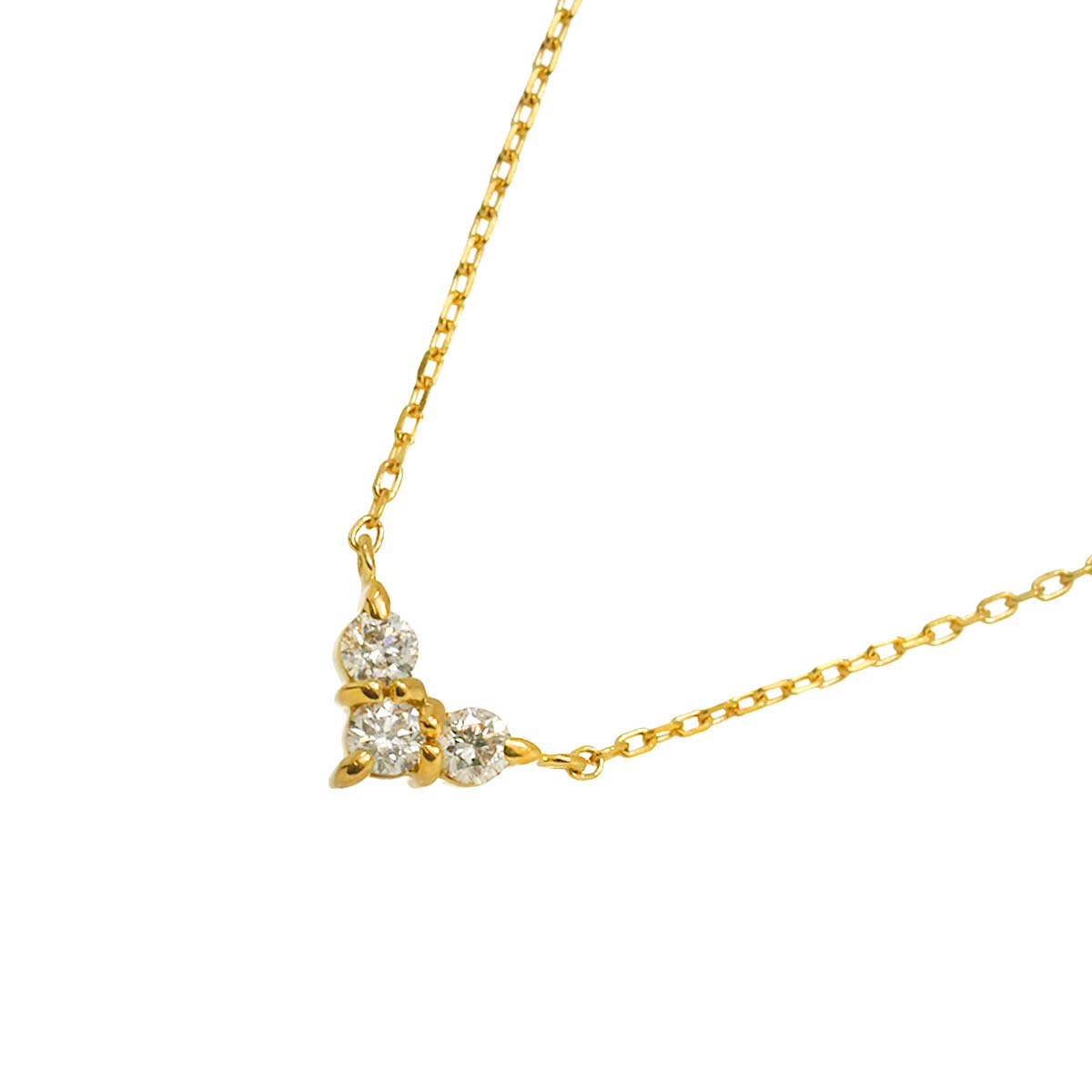 Heart Diamond Necklace 18K Yellow Gold 750