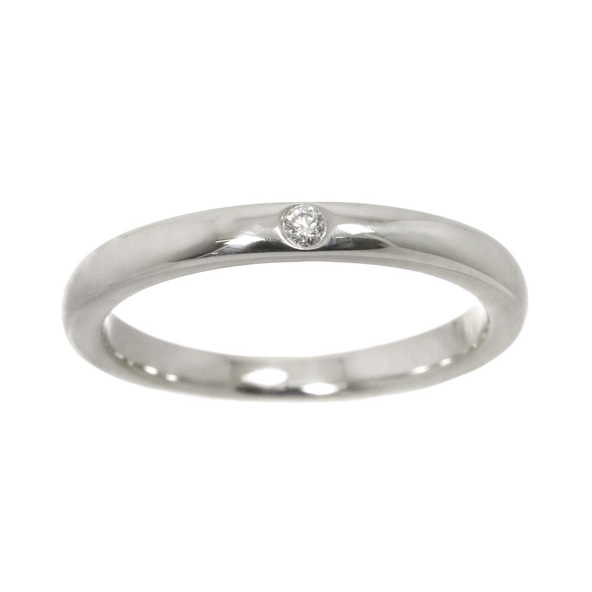 Stacking Band Ring Diamond 1P Platinum Size4.5(US)