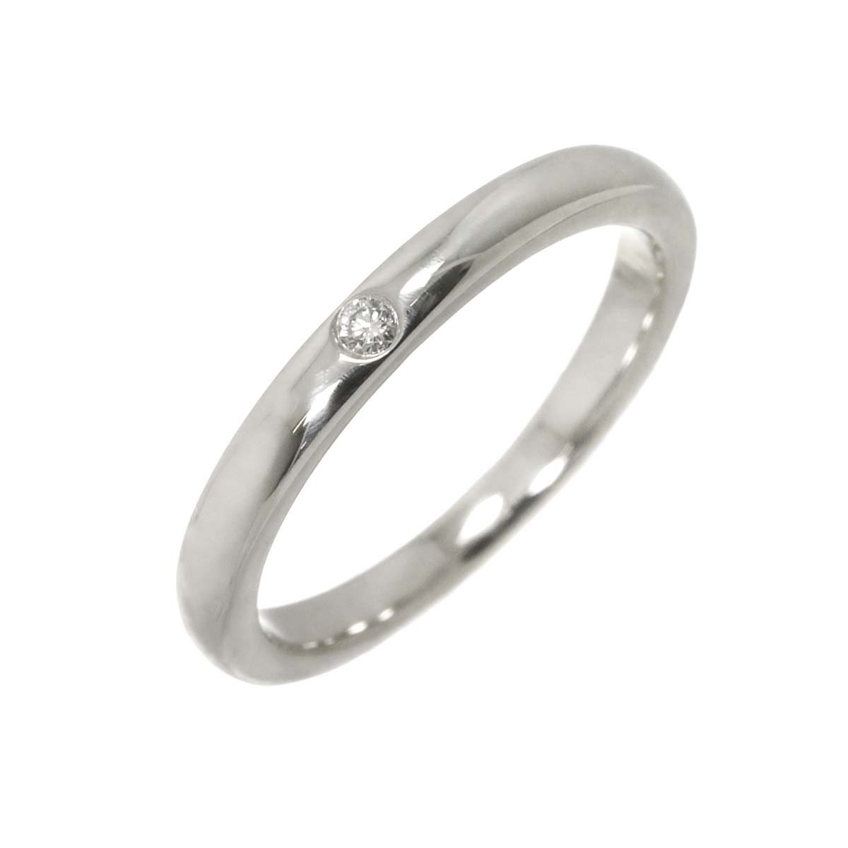 Stacking Band Ring Diamond 1P Platinum Size4.5(US)