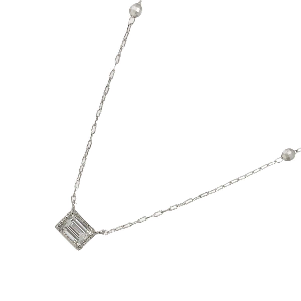 Diamond 0.229ct Necklace 18K WG White Gold 750