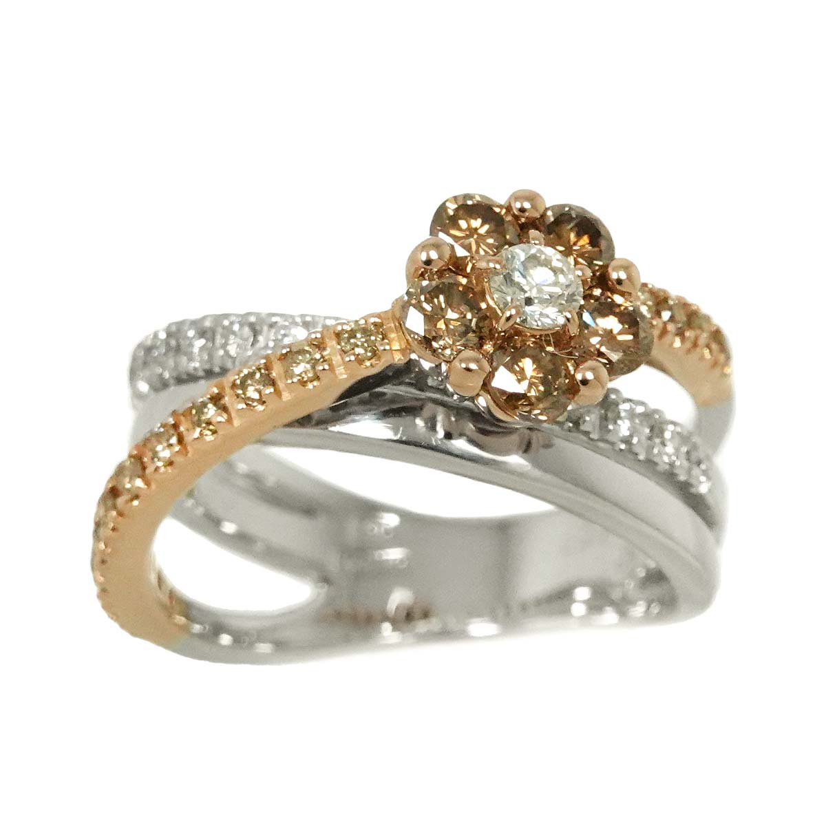 Diamond 0.25ct/0.65ct Ring 18K PG WG 750 5.75-6(US)