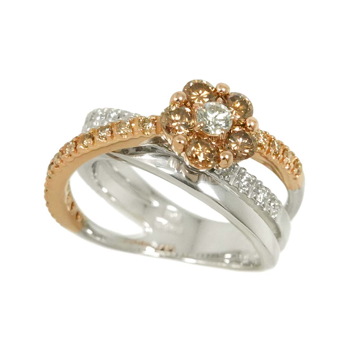 Diamond 0.25ct/0.65ct Ring 18K PG WG 750 5.75-6(US)