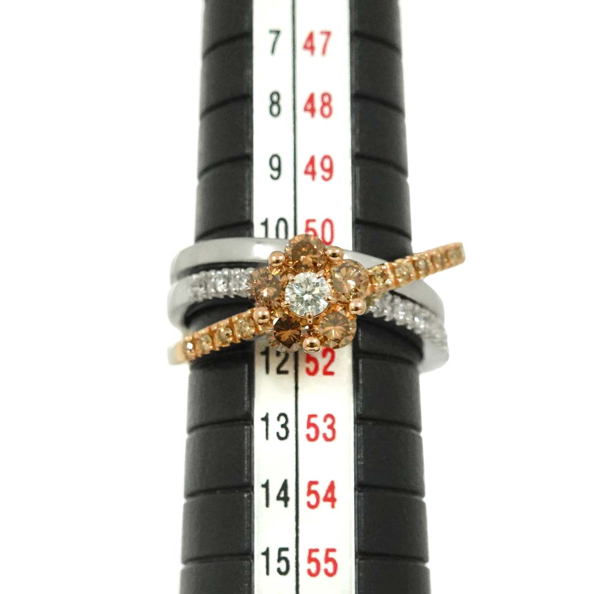 Diamond 0.25ct/0.65ct Ring 18K PG WG 750 5.75-6(US)