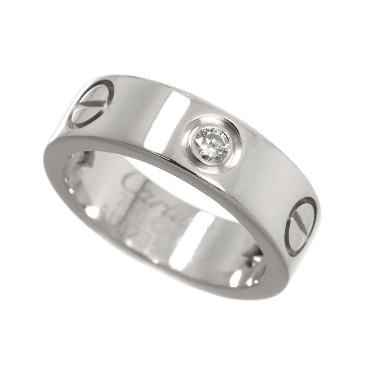 Love Ring Diamond 3P 18K White Gold 750 size48 4(US)
