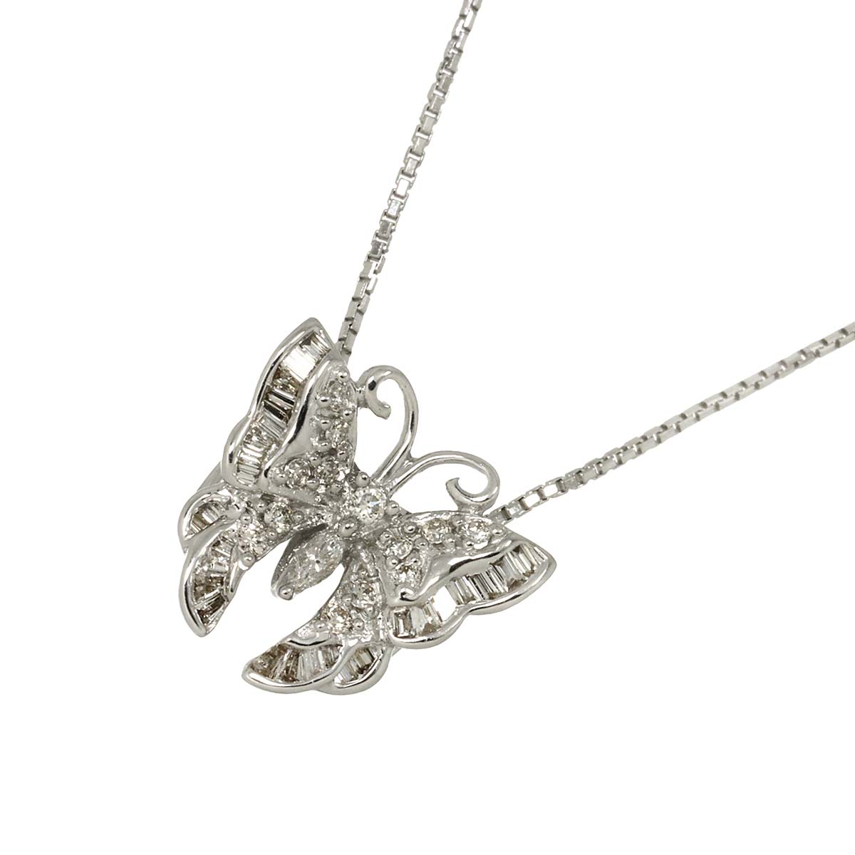 Diamond 0.27ct Necklace 18K WG White Gold 750