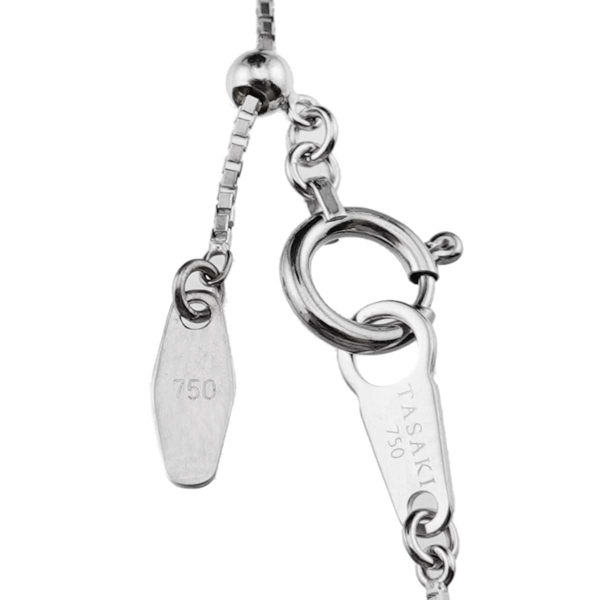 Diamond 0.22ct/0.22ct Necklace K18 WG YG 750