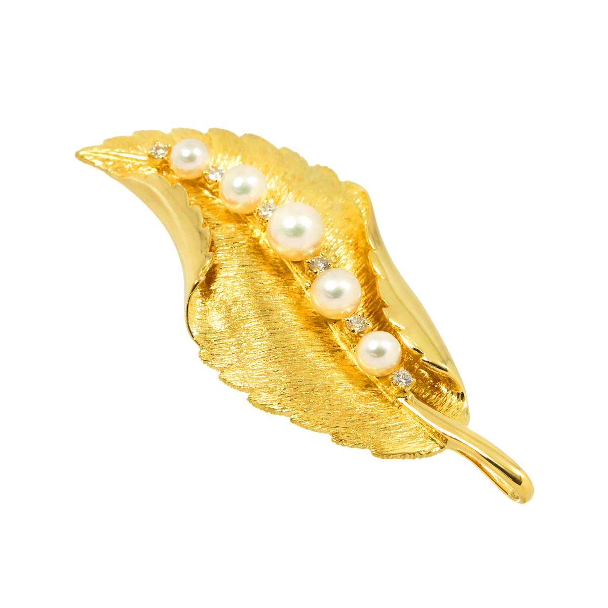 Akoya Pearl 5.3-3.6mm Diamond Pendant Top 18K YG 750