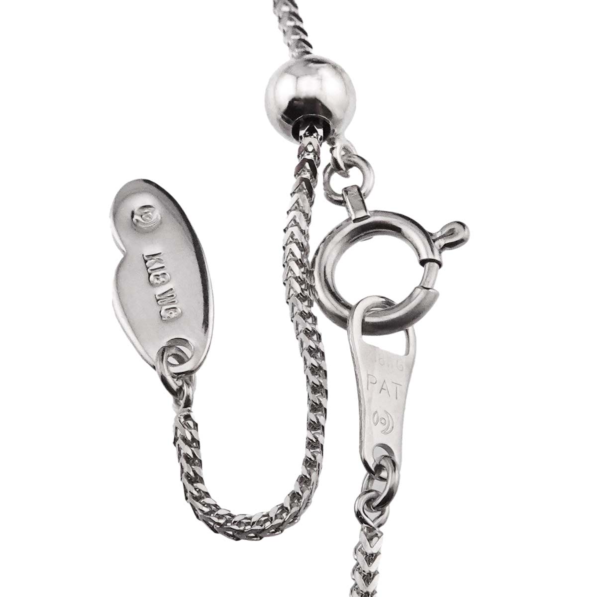 Mother of Pearl MOP Diamond 0.14ct Necklace 18K WG 750