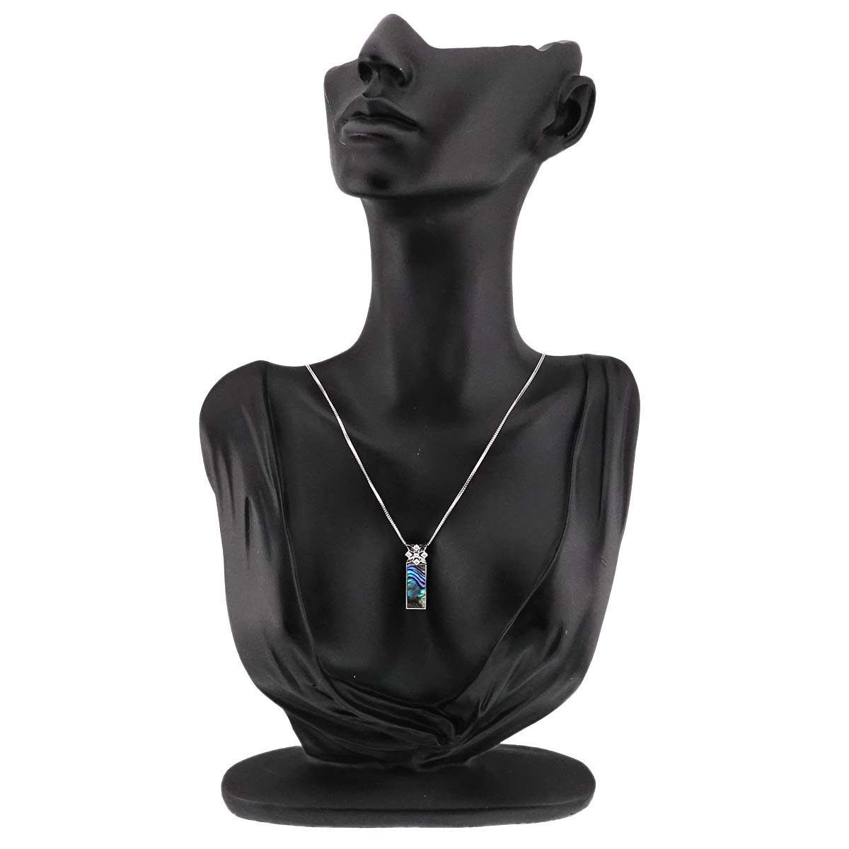 Mother of Pearl MOP Diamond 0.14ct Necklace 18K WG 750