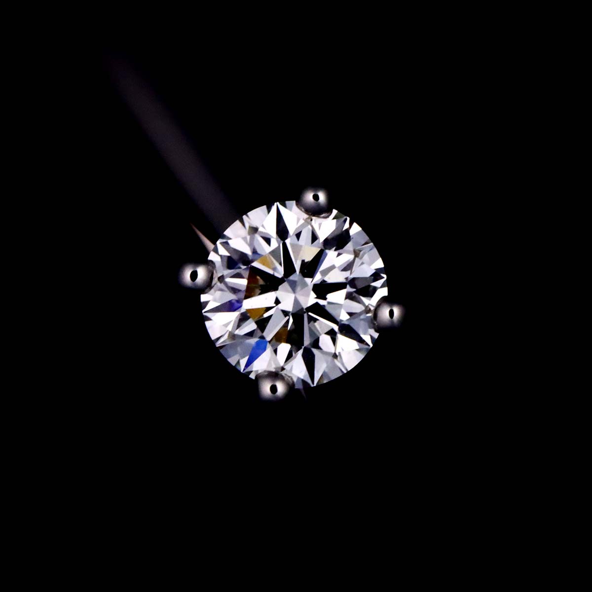 Diamond 0.37ct H/VVS2/EX Ring Pt Size48 4.5(US)