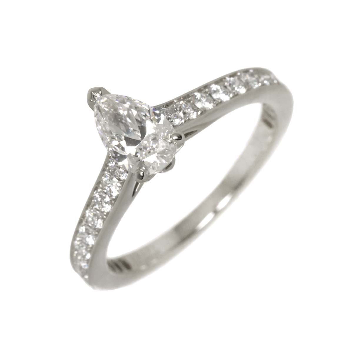 Diamond 0.50ct F/VS2/EX Ring Pt Platinum Size4-4.5(US)
