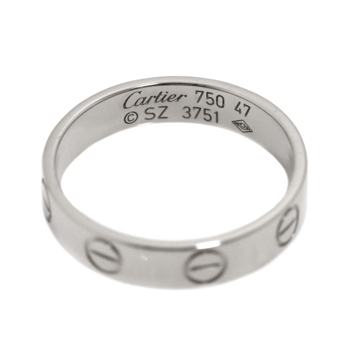Mini Love Ring 18K White Gold 750 size47 4(US)