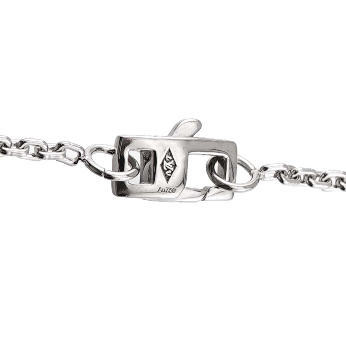 V Heart Diamond Necklace 18K WG 750