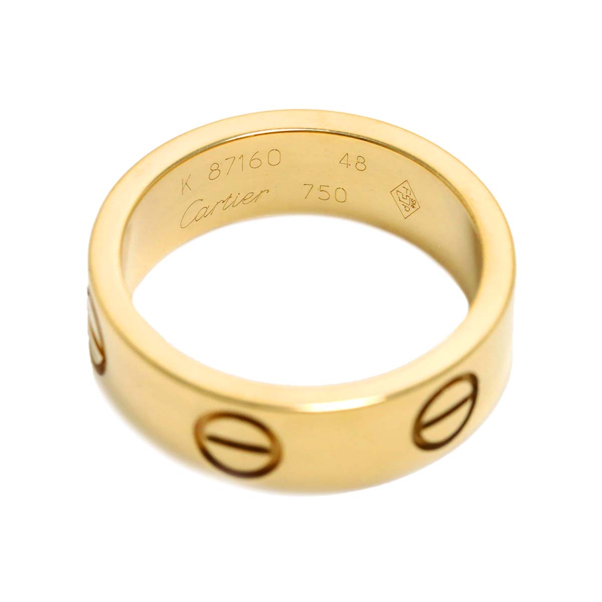 Love Ring 18K YG Yellow Gold 750 size48 4(US)