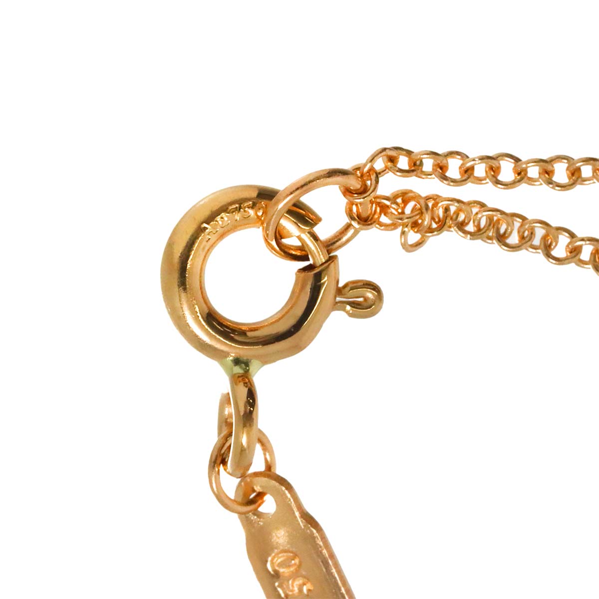 T Smile SM Diamond Necklace 18K Pink Gold 750