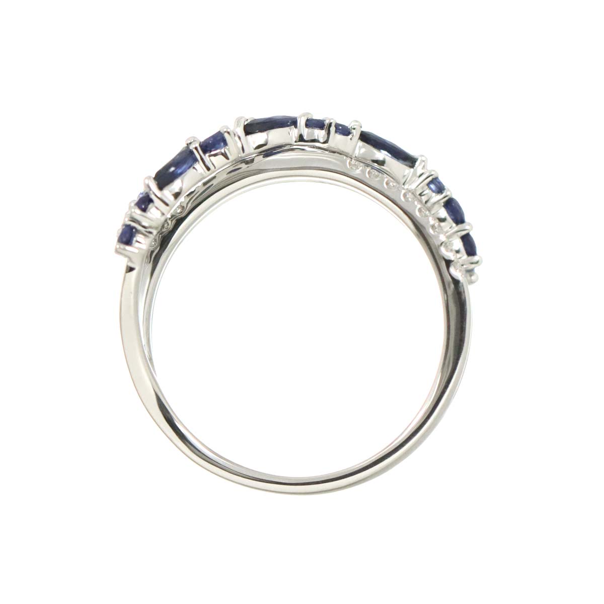 Sapphire 0.94ct Diamond 0.12ct Ring Pt Platinum size6(US)