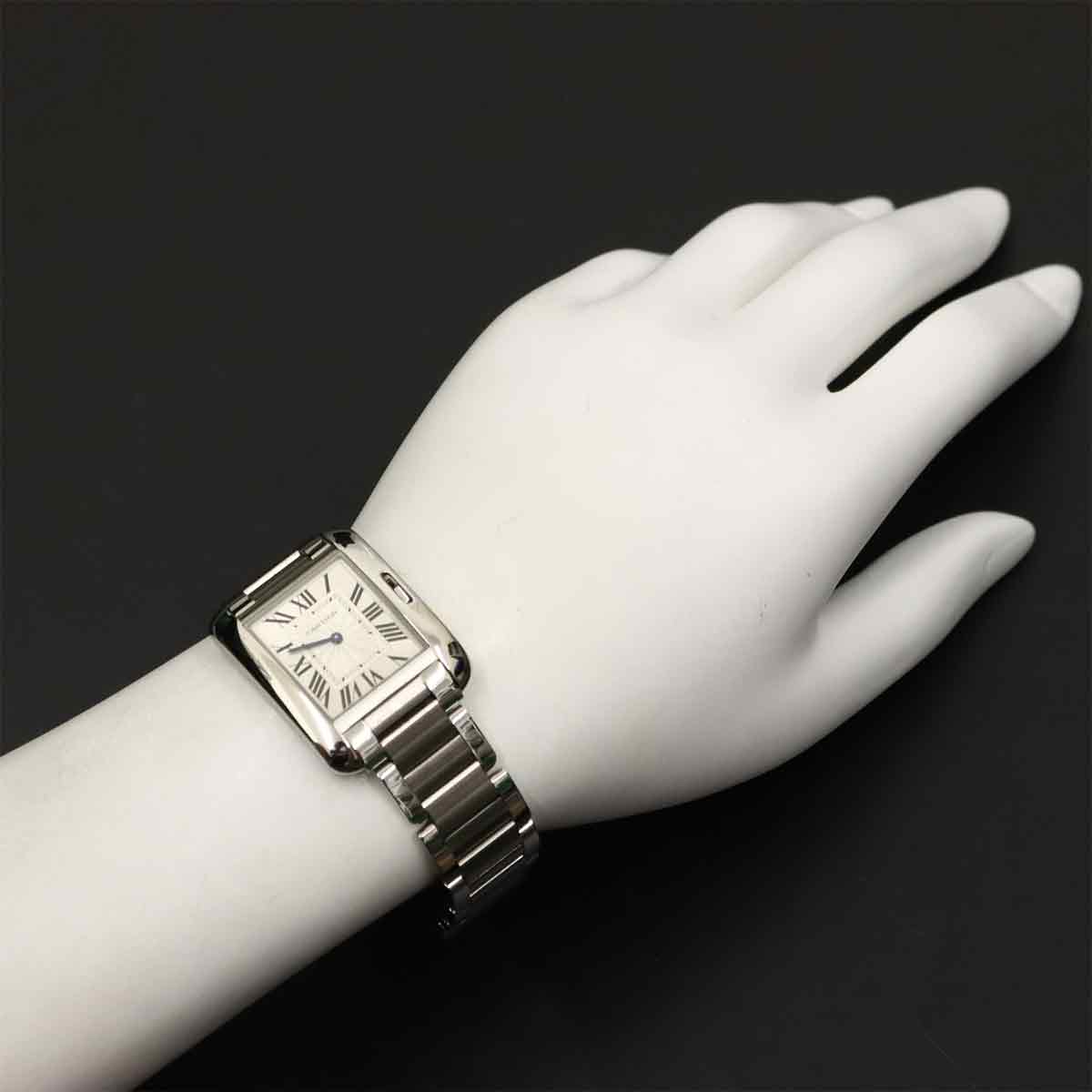Tank Anglaise MM W5310044 Quartz Silver Dial Boys Watch