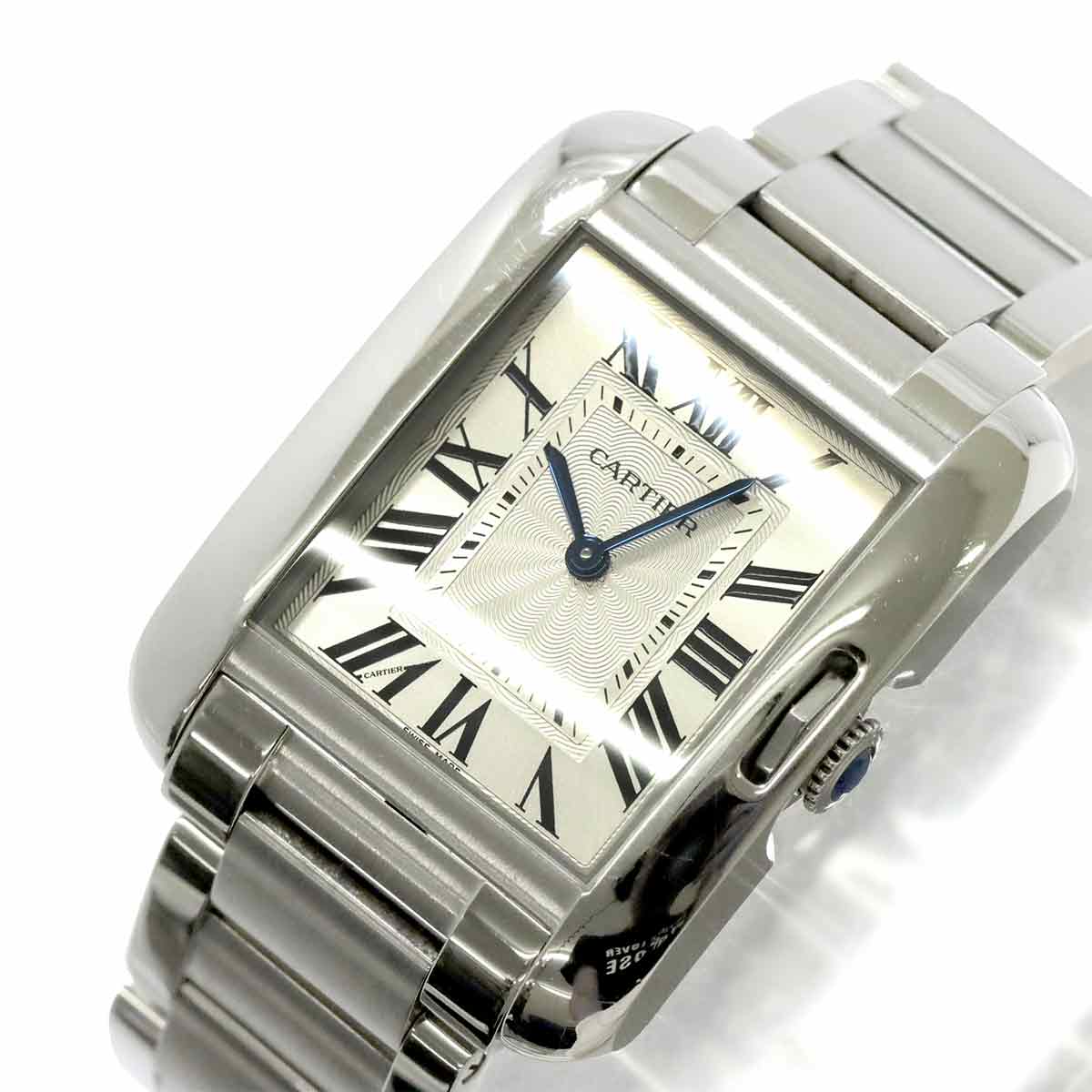 Tank Anglaise MM W5310044 Quartz Silver Dial Boys Watch