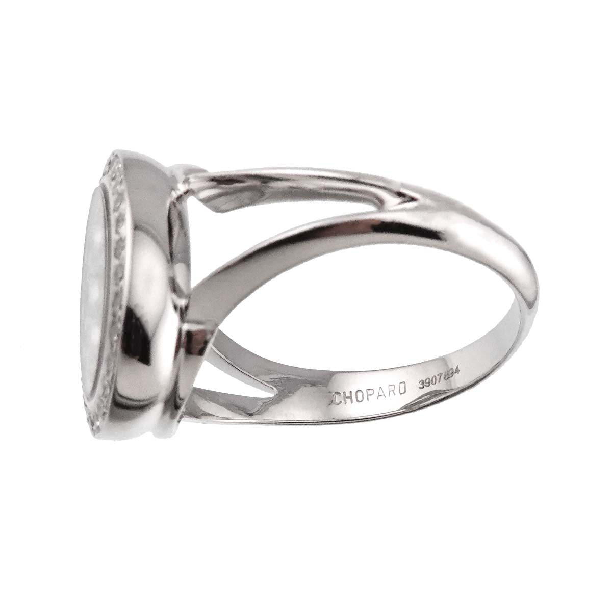 Happy Diamond Ring 18K White Gold 750 Size6.25-6.5(US)