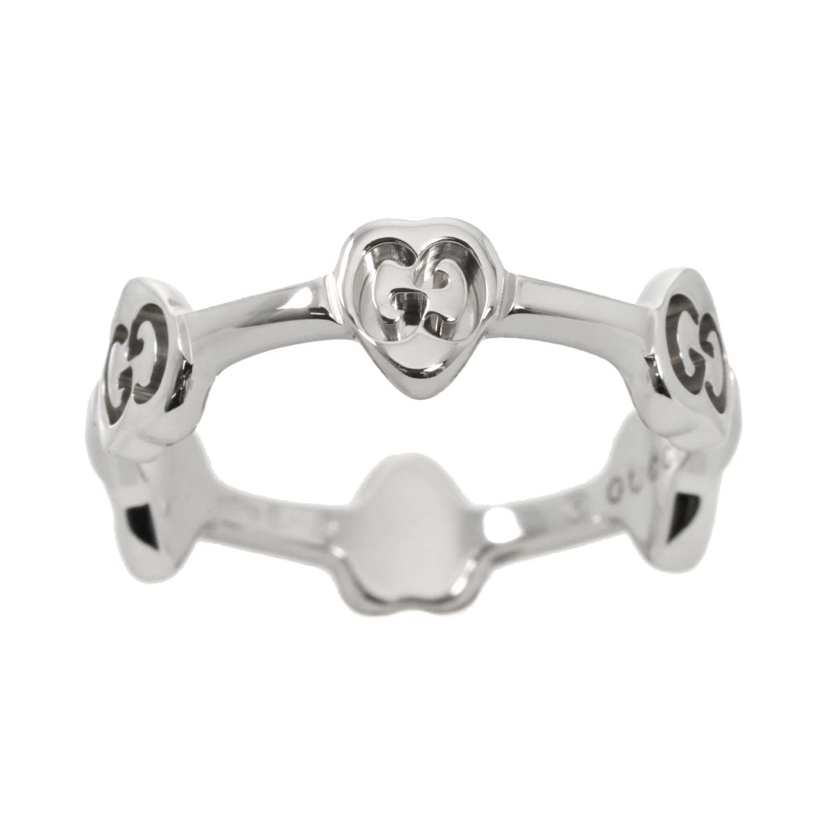 Icon Heart Ring 18K WG White Gold 750 Size8 4.5(US)